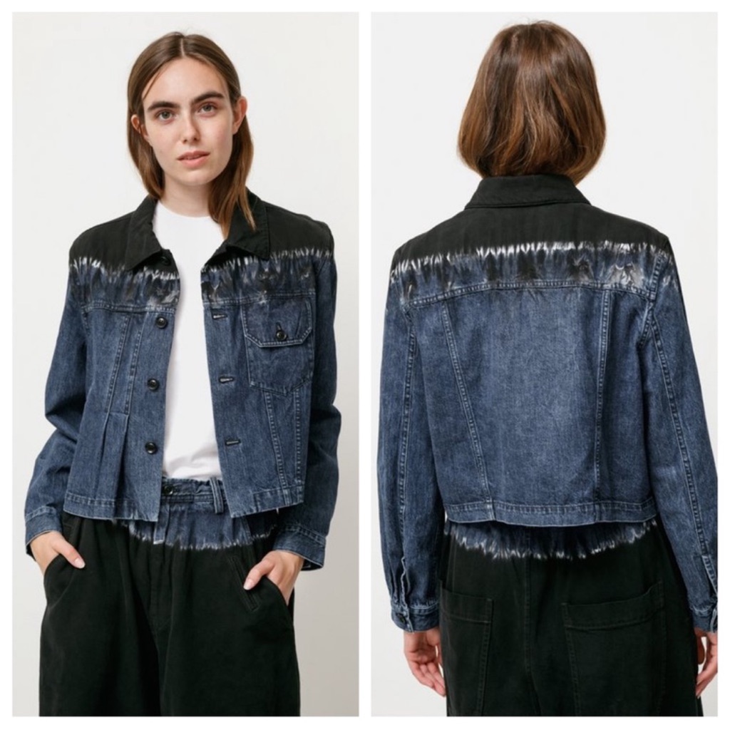 Y’s Yohji Yamamoto Reverse Tie Dye Japanese Denim Blue Jacket